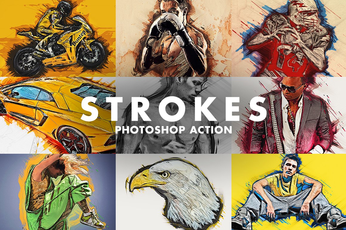 Strokes Photoshop Actioncover image.