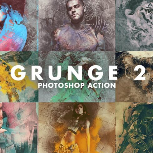 Grunge 2 Photoshop Actioncover image.