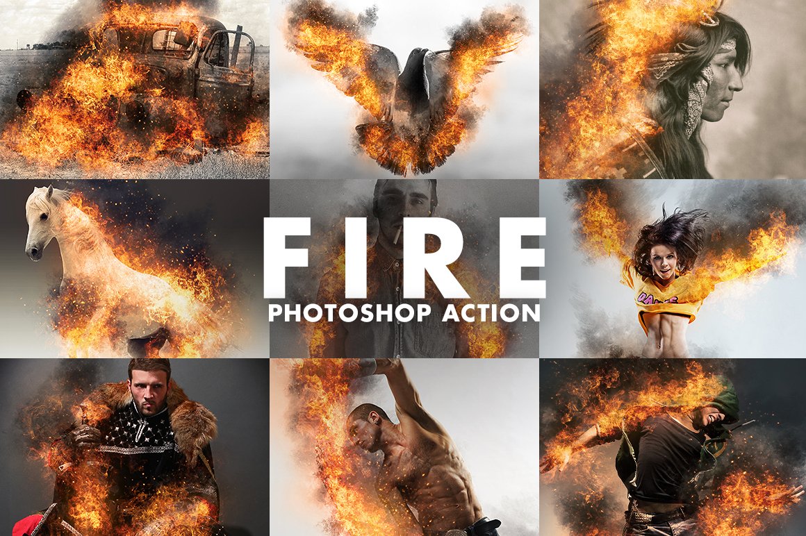 Fire Photoshop Actioncover image.