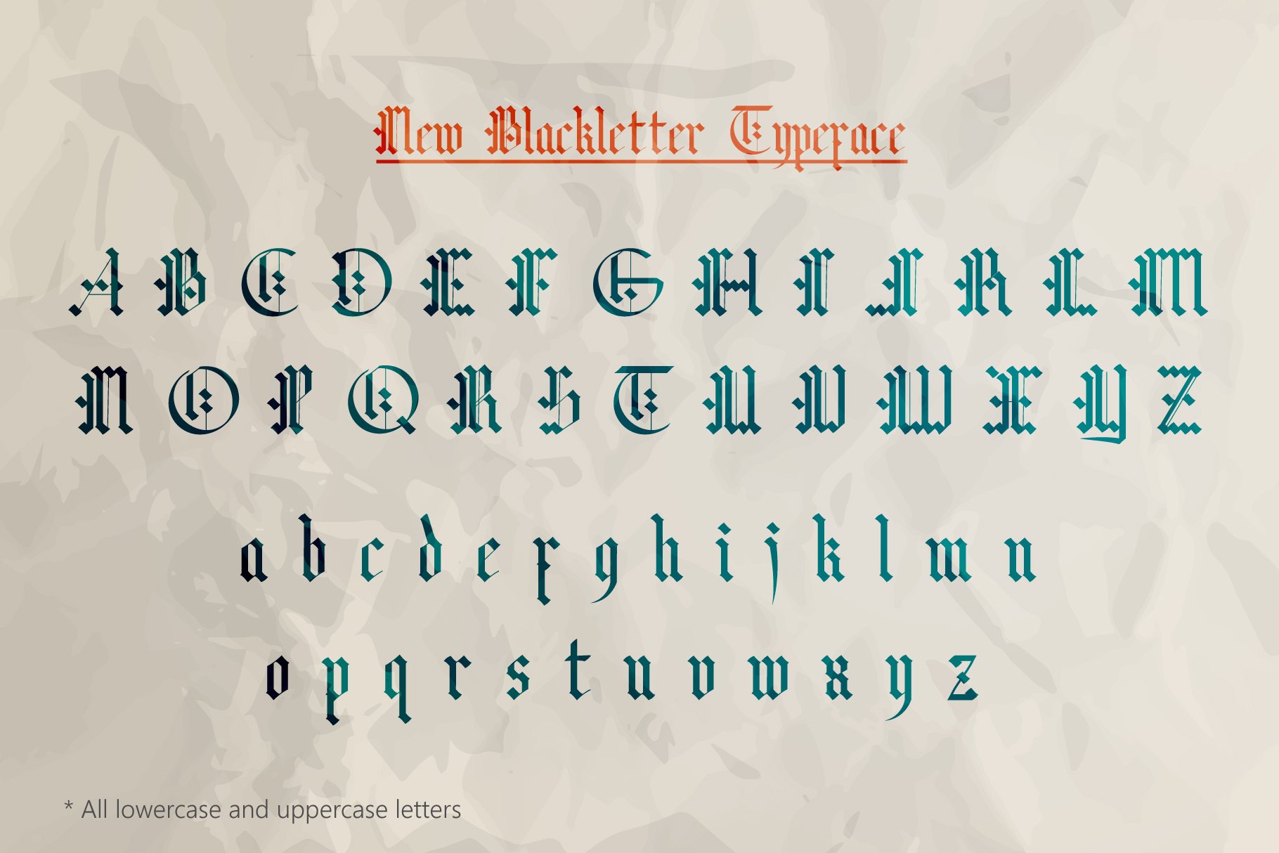 New Blackletter Typeface font. preview image.