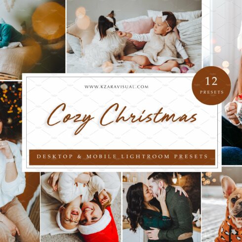 12 Lightroom Presets, Cozy Christmascover image.