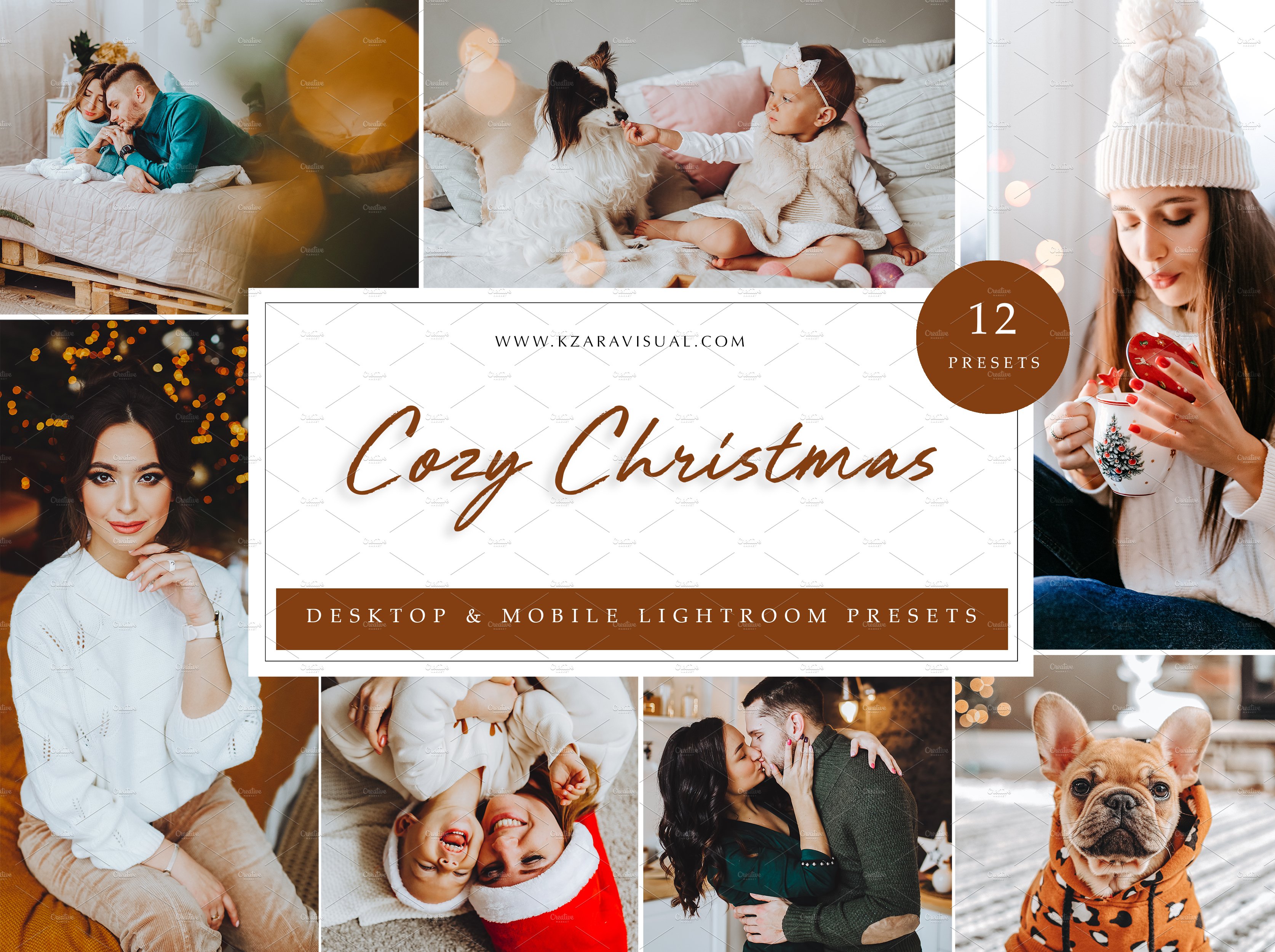 12 Lightroom Presets, Cozy Christmascover image.