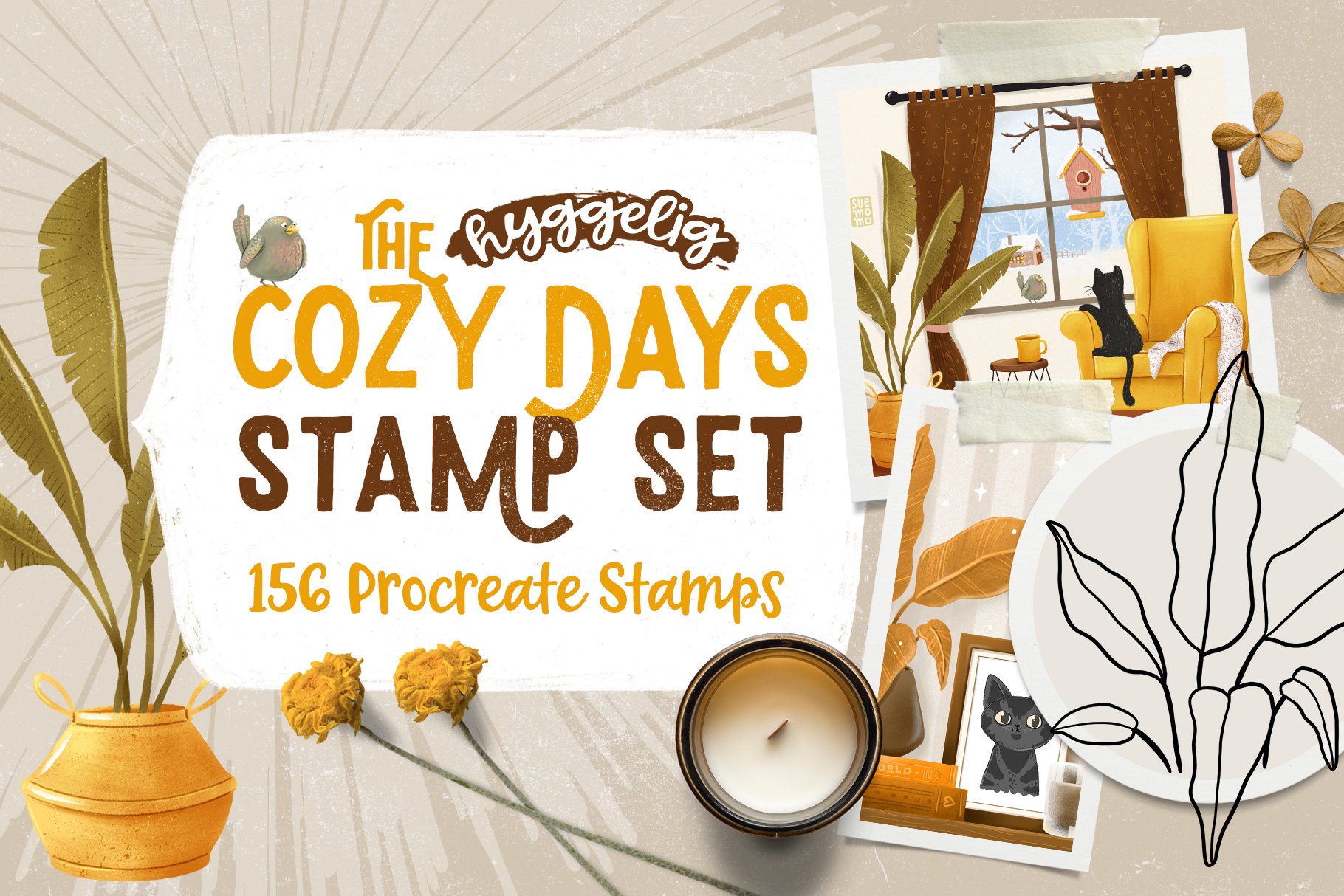 Cozy Days Stamp Set for Procreatecover image.