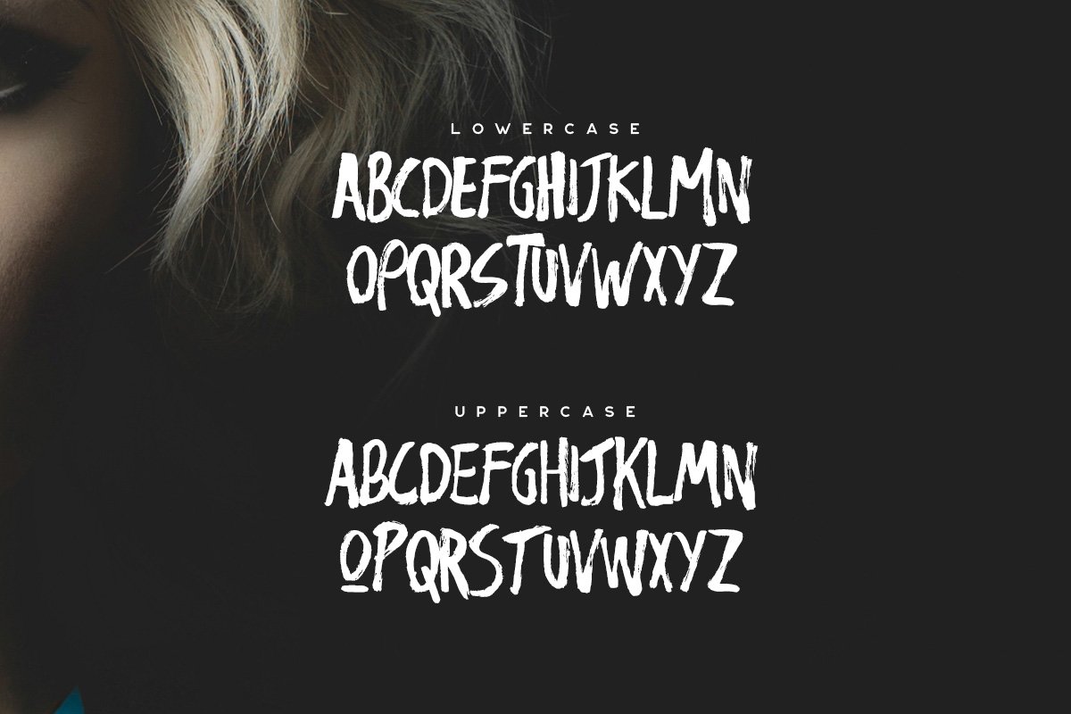 Nigma - Brush Font preview image.