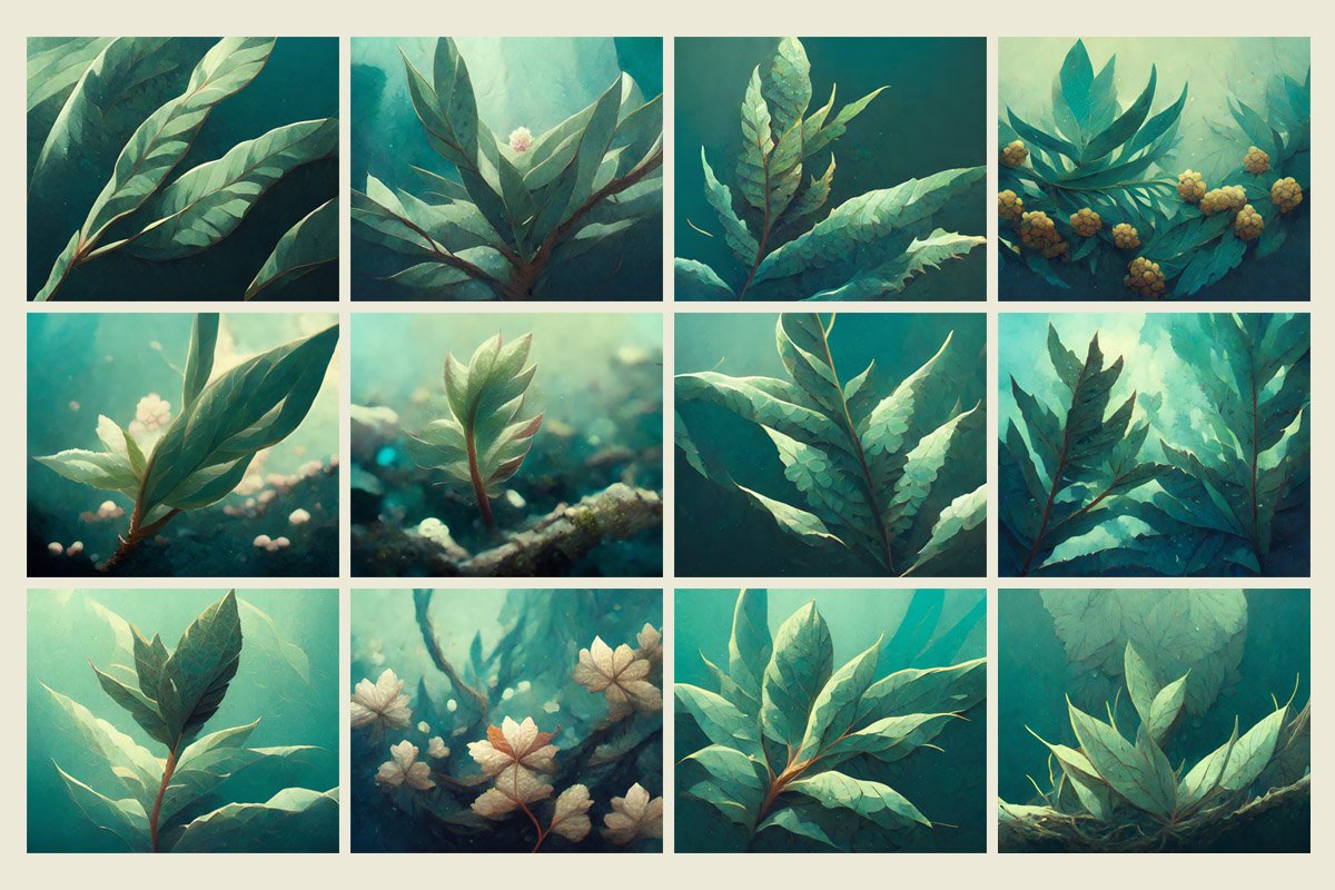 Serene Sprigs - Watercolor Leaves preview image.
