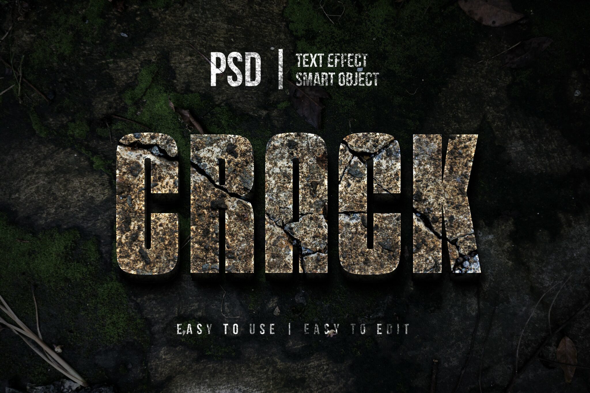 Cracked 3D Text Effect With Concrete – MasterBundles