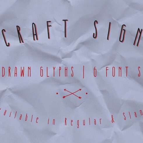 Craft Sign Family – Hand Drawn Font cover image.