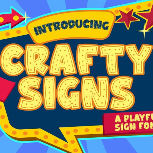 Crafty Signs a Playful Sign Font cover image.