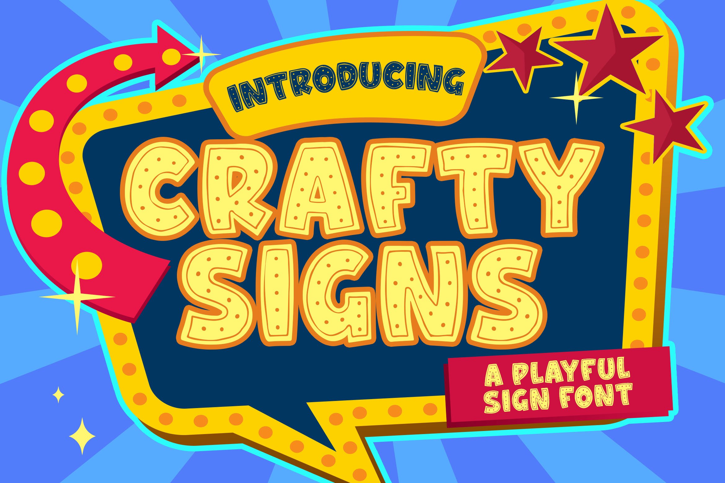 Crafty Signs a Playful Sign Font cover image.