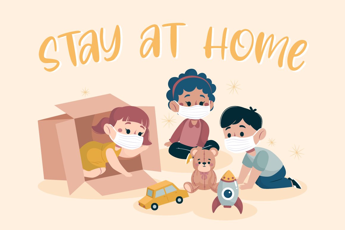 craftype display font stay at home 732