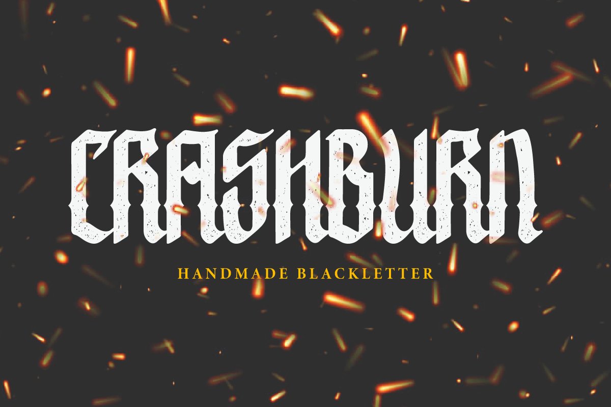 Crashburn | Blackletter Font cover image.