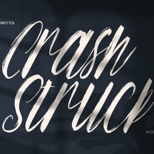 Crash Struck Handwritten Script Font cover image.