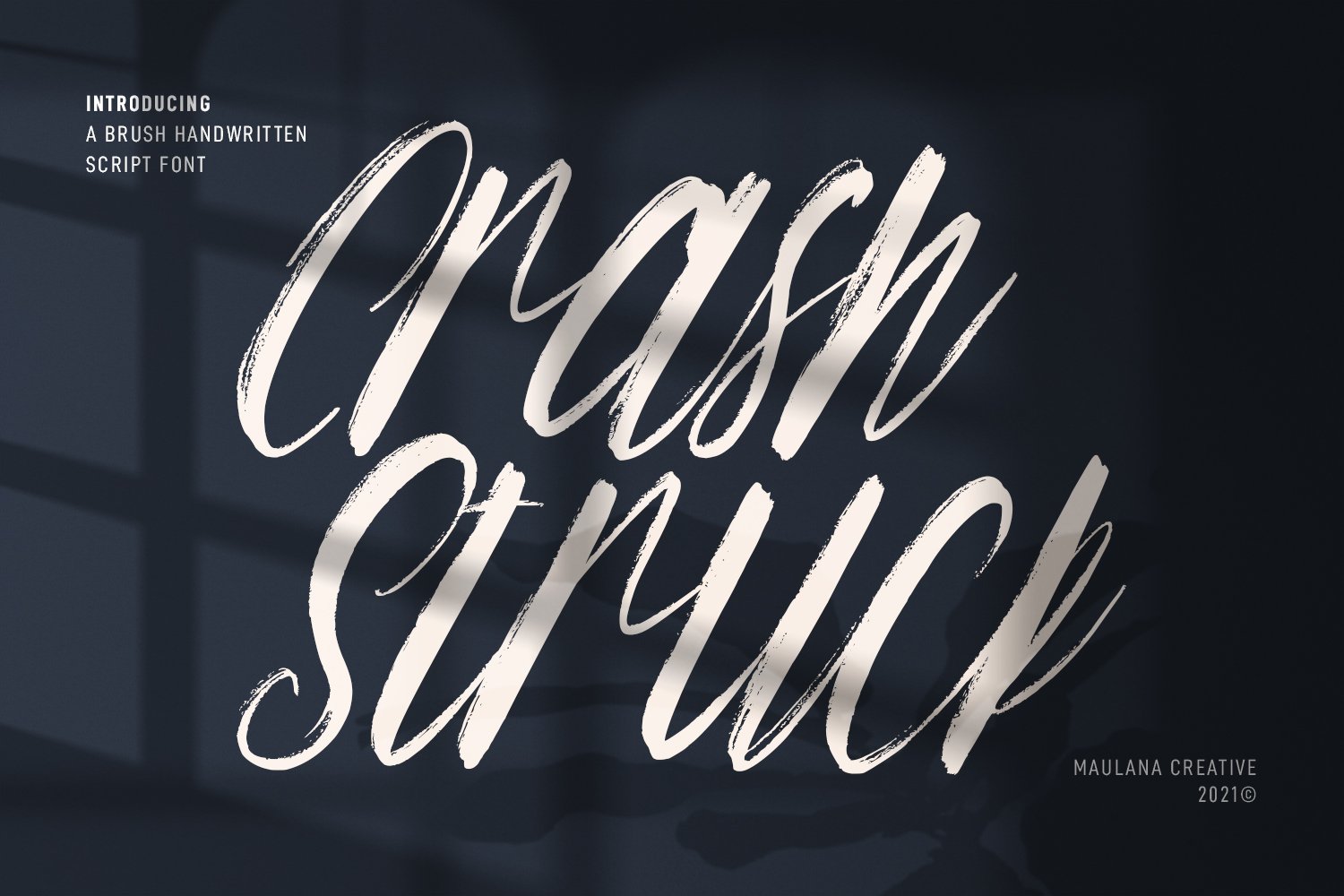 Crash Struck Handwritten Script Font cover image.