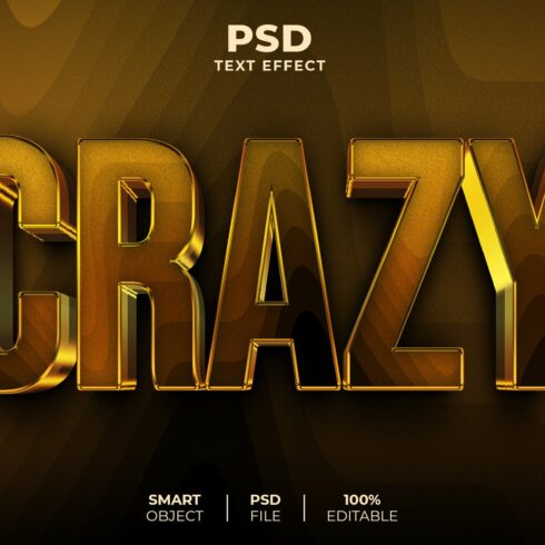 Crazy 3D editable text effectcover image.