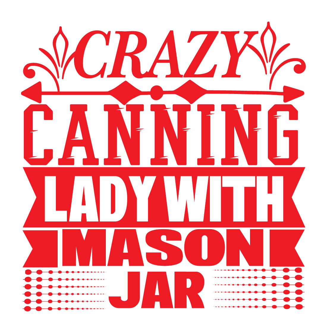 Crazy-Canning-Lady-with-Mason-Jar preview image.