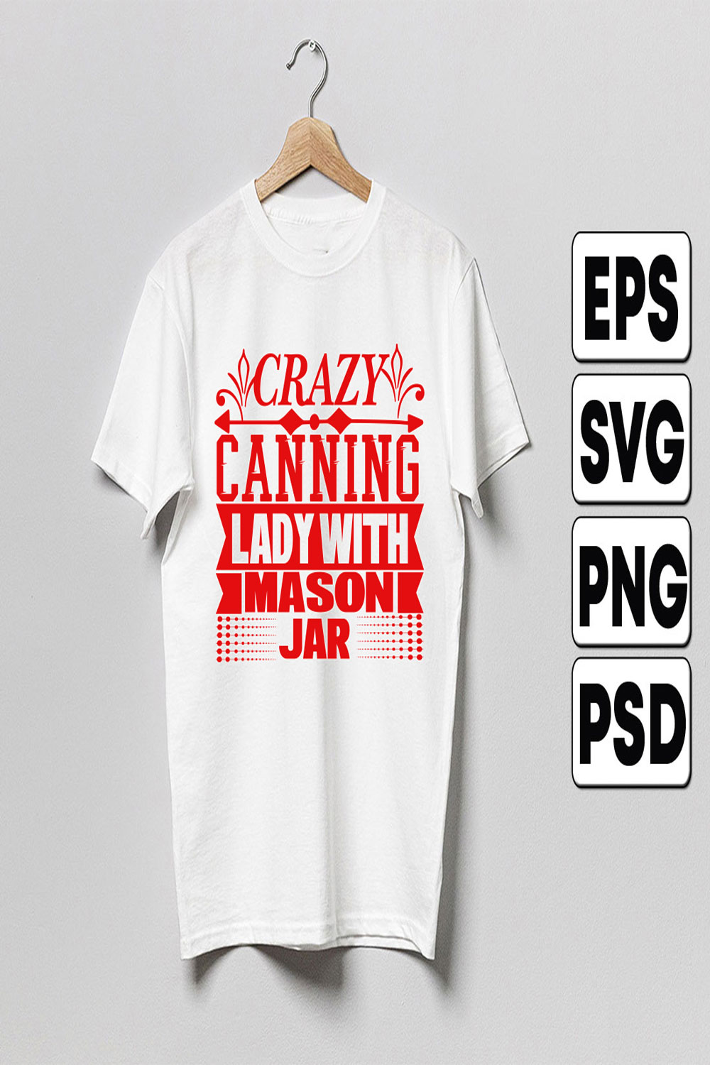 Crazy-Canning-Lady-with-Mason-Jar pinterest preview image.