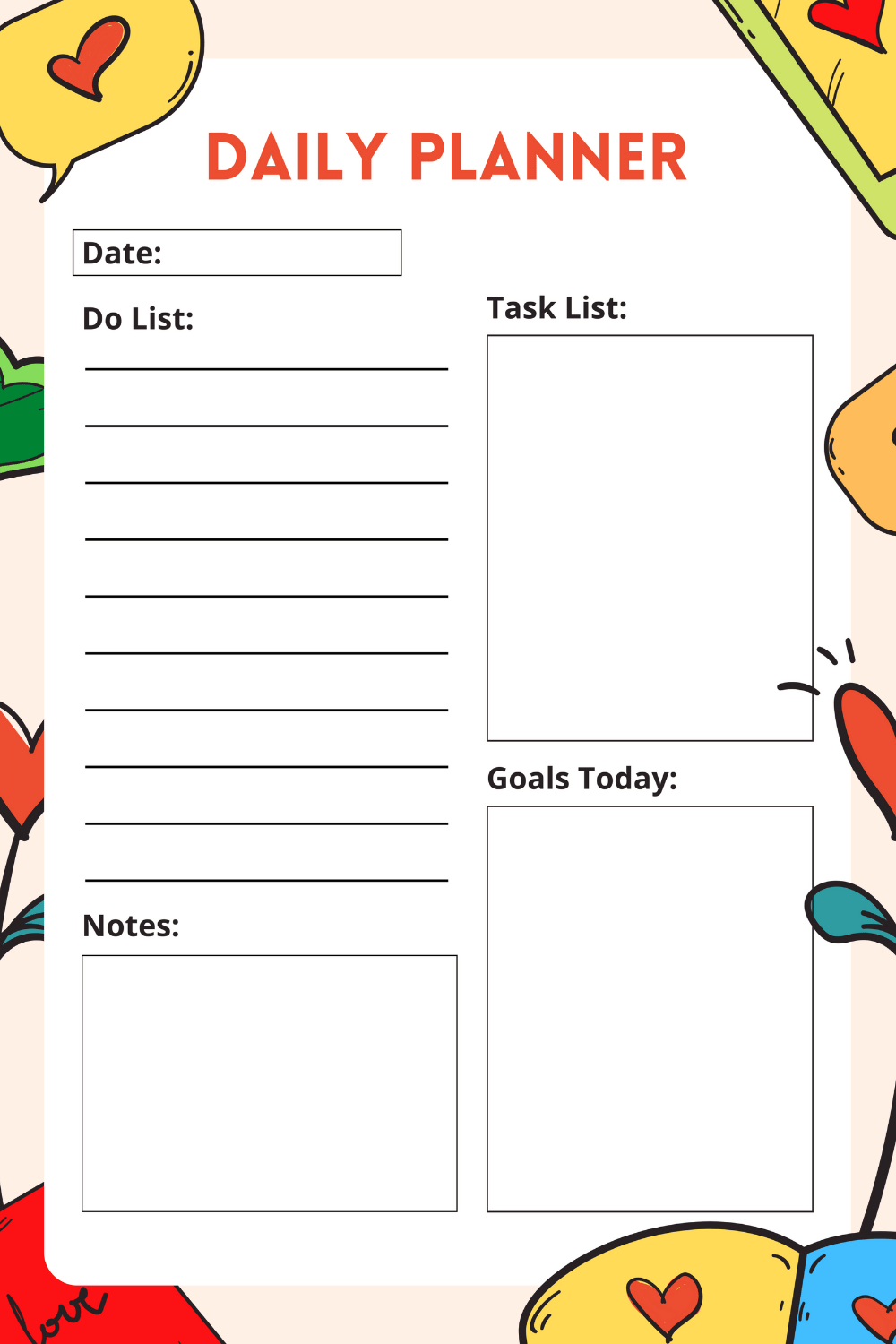 storybord planner template pinterest preview image.