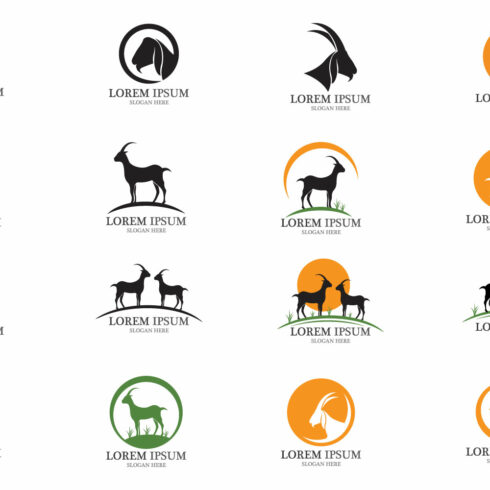 Goat Logo Template vector cover image.
