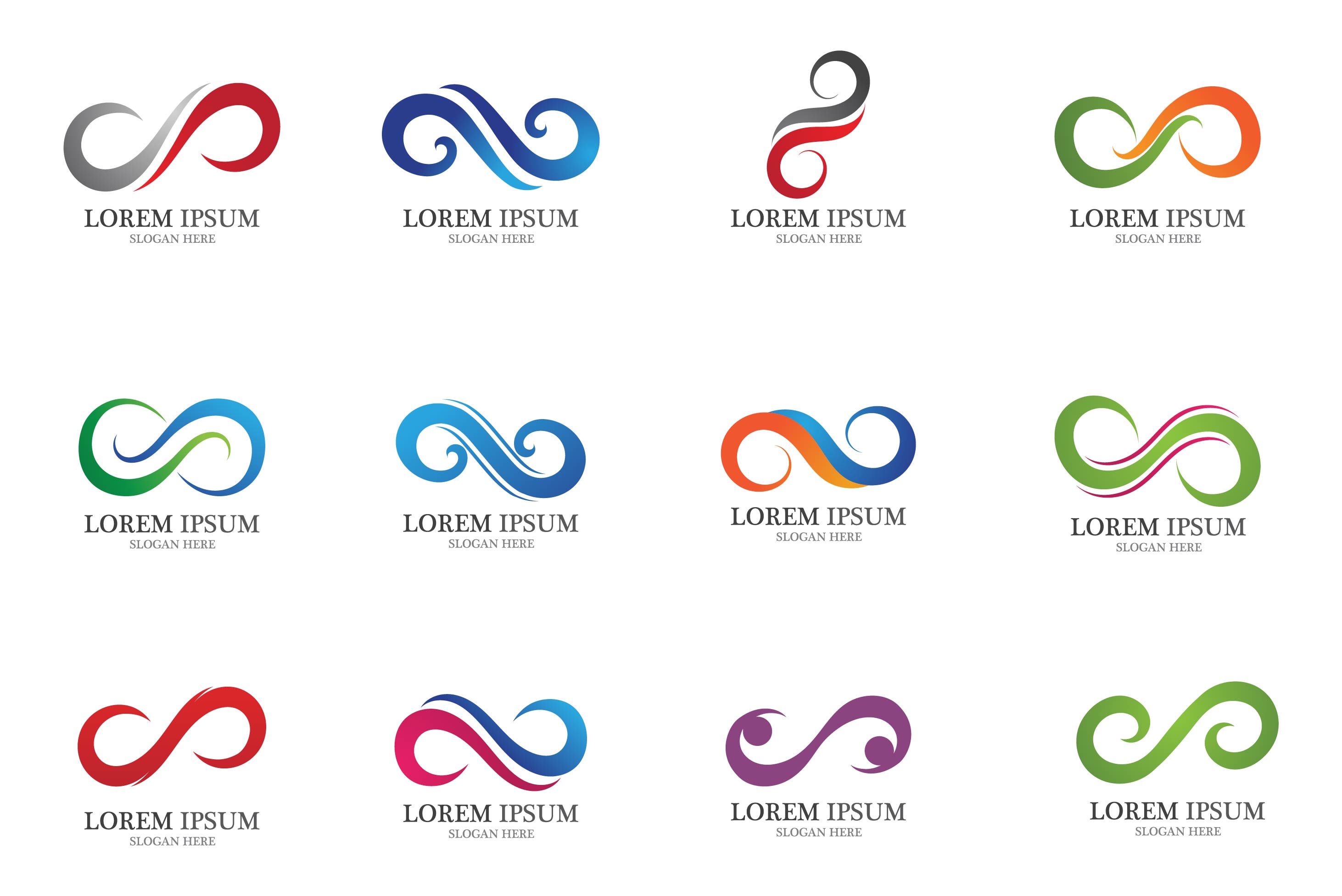 infinity loop logo vector preview image.
