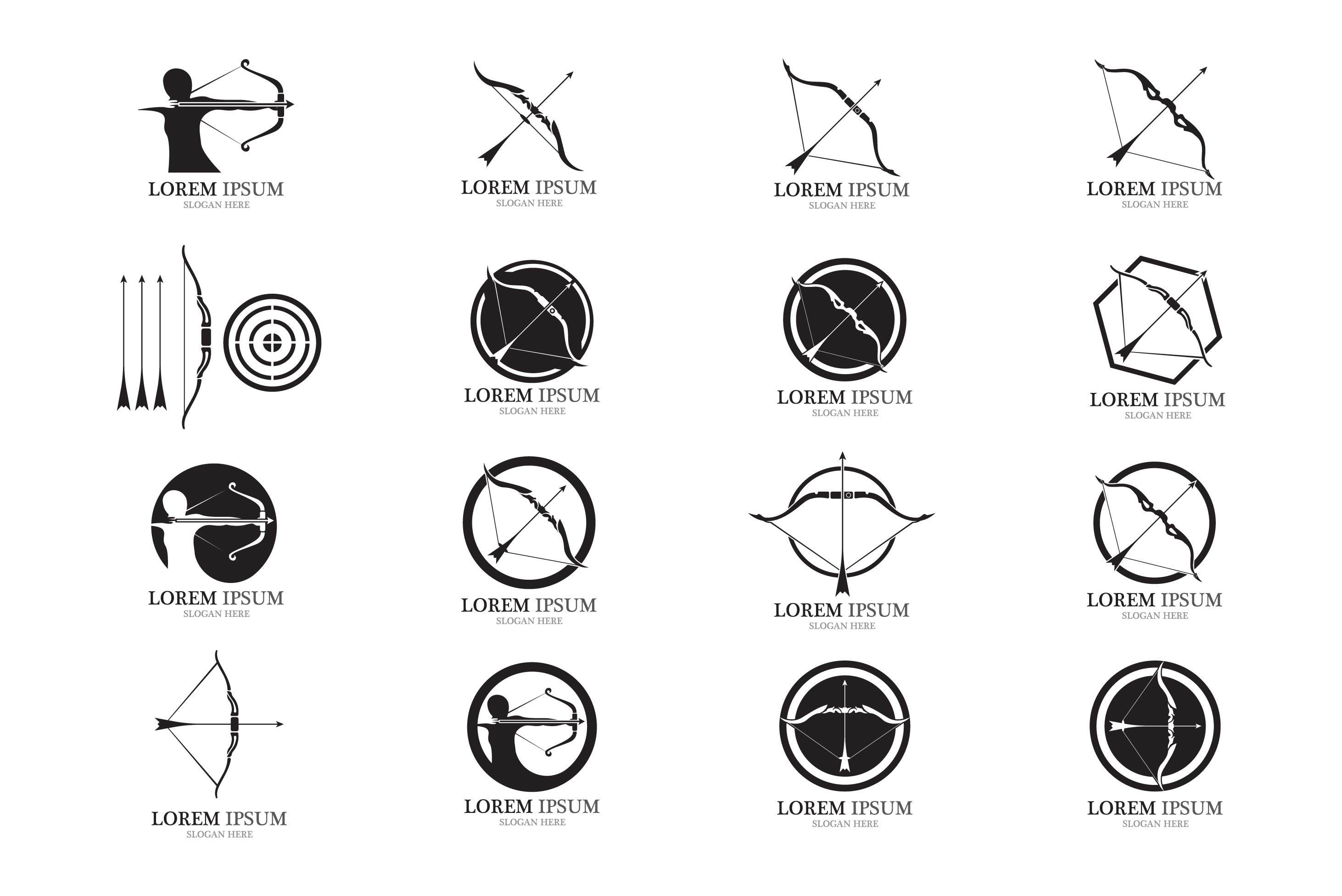 Archer logo and symbol vector pinterest preview image.