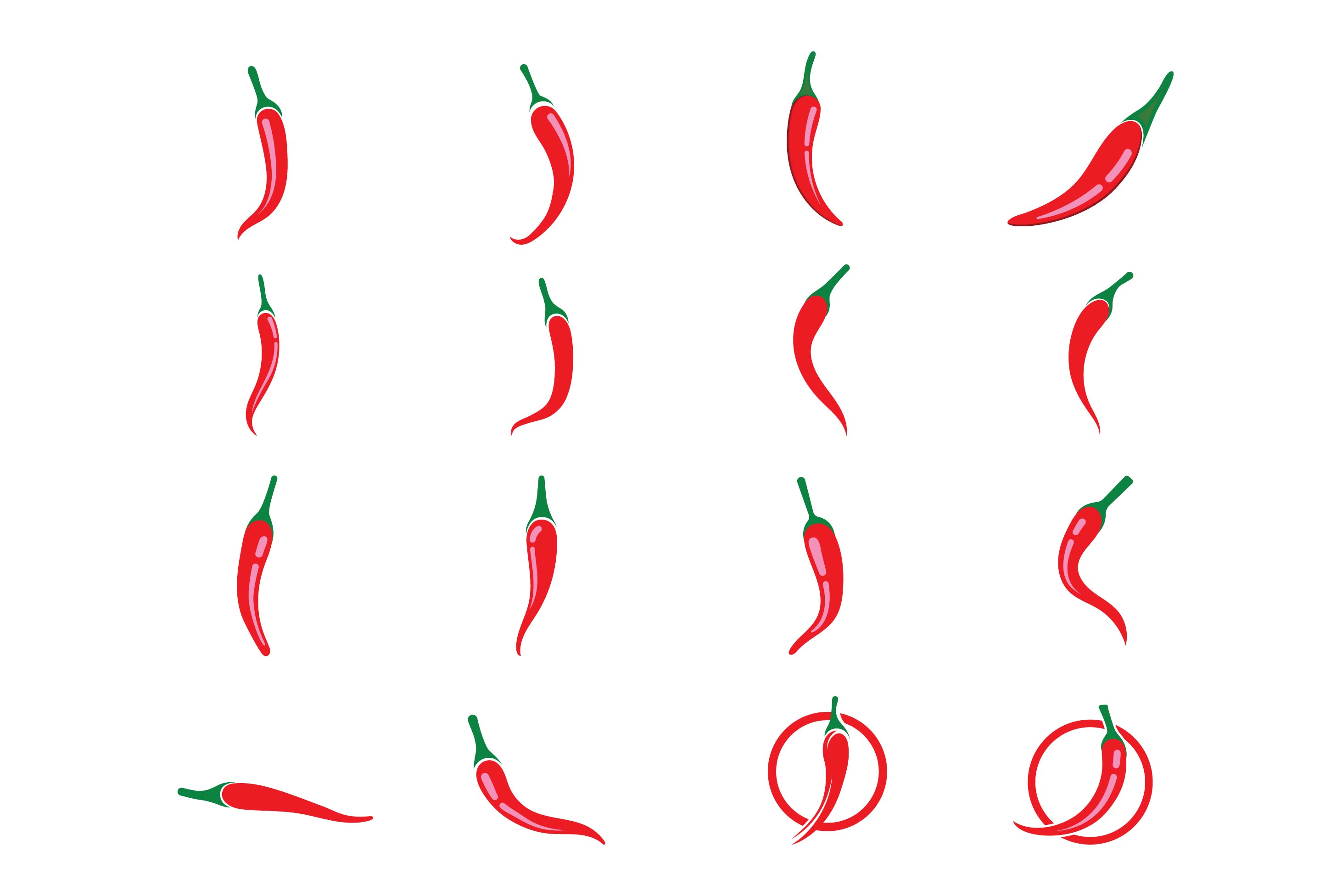 Chili paper logo icon vector cover image.