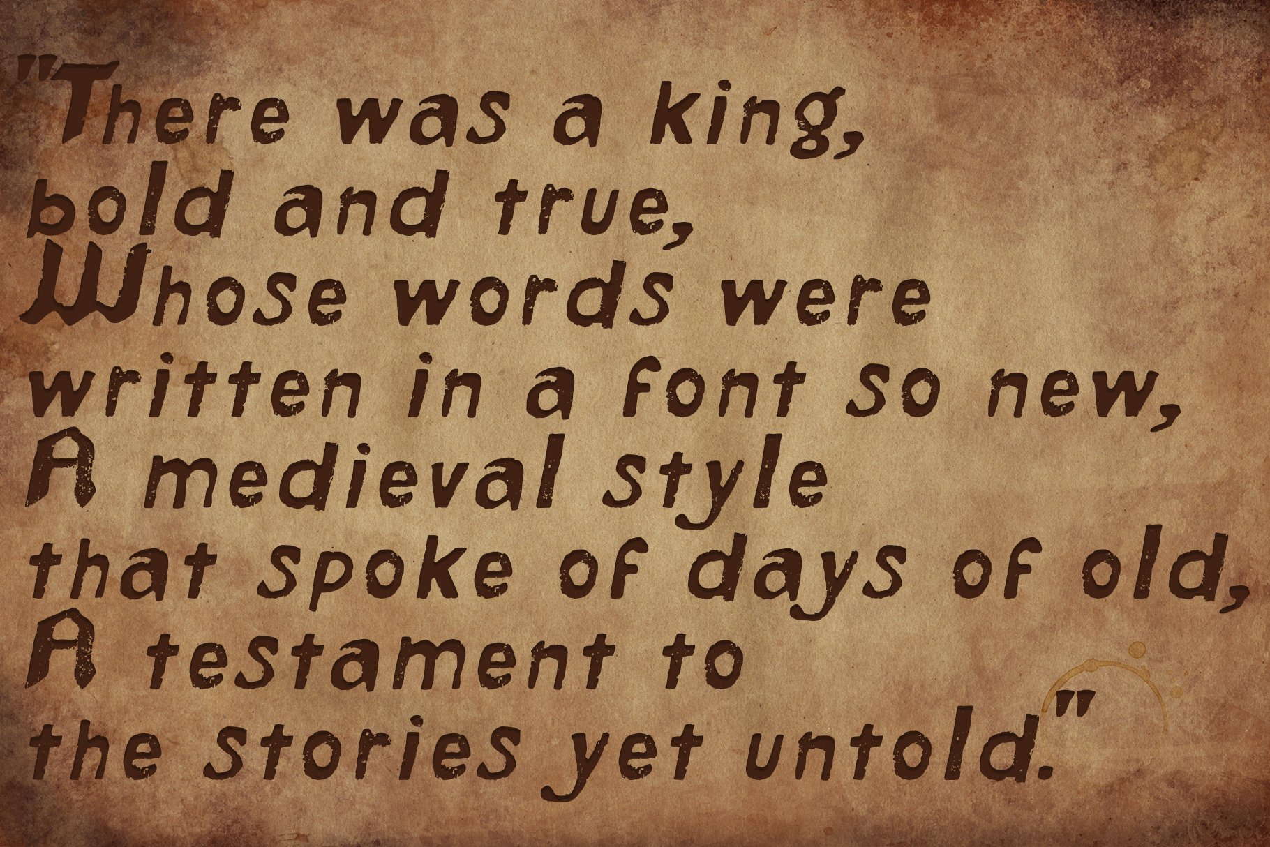 There Was a King Medieval Fontpreview image.