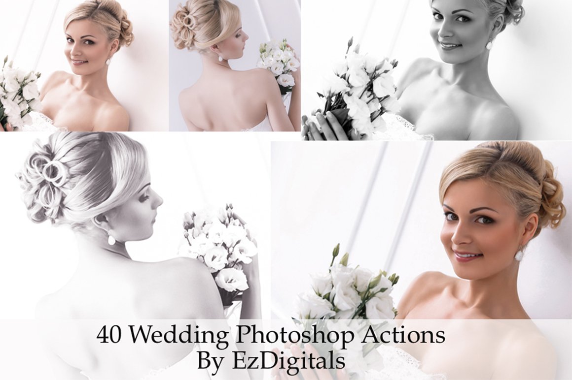 40 Wedding Photoshop Actionscover image.