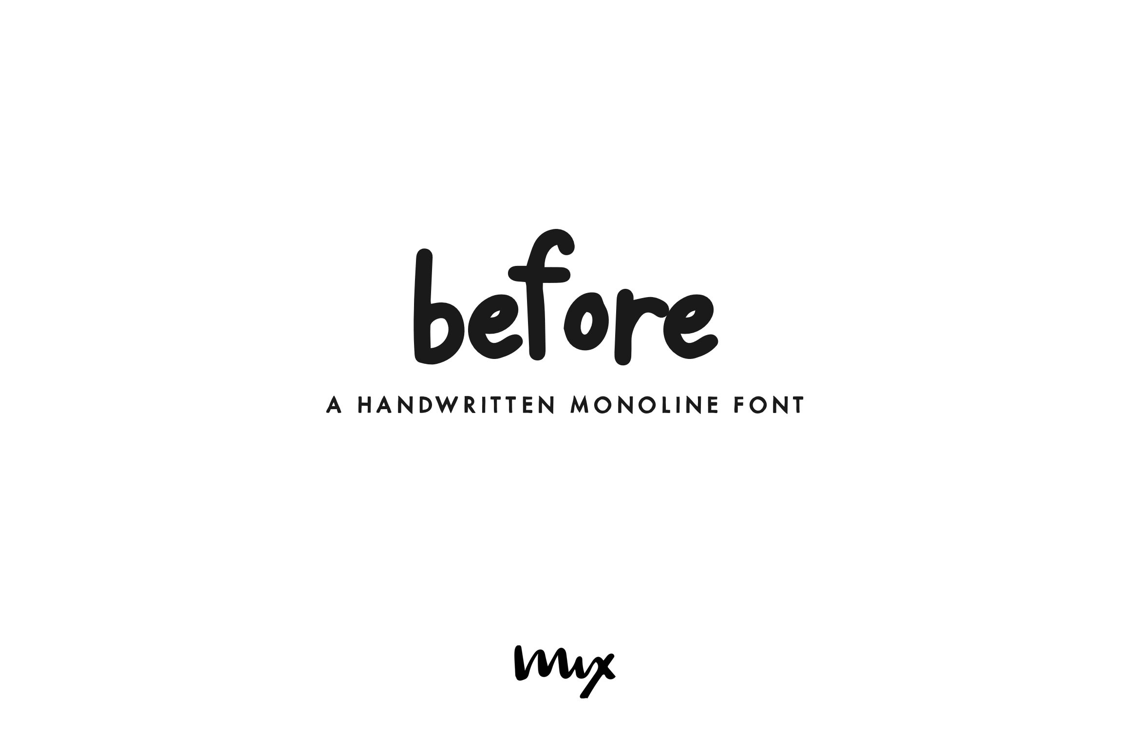 Before — A Handwritten Monoline Font cover image.