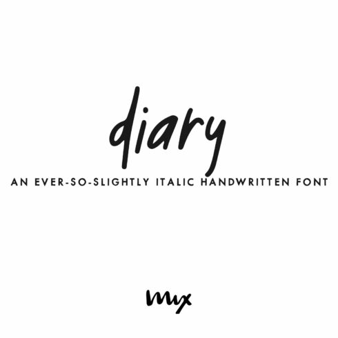 Diary — a Handwritten Font cover image.