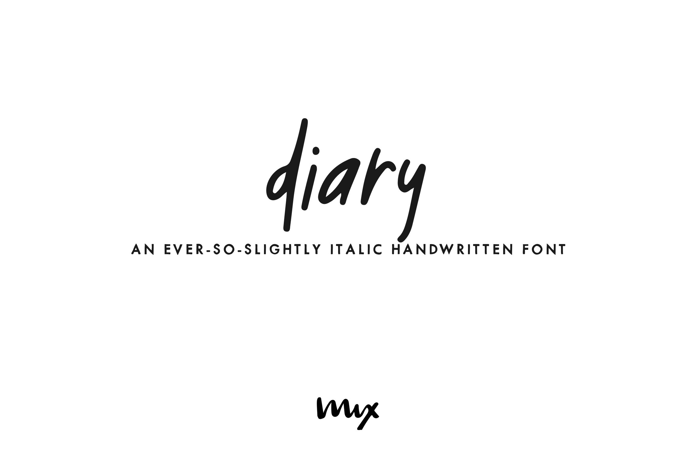 Diary — a Handwritten Font cover image.