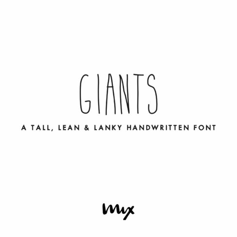 Giants — A Lanky Handwritten Font cover image.