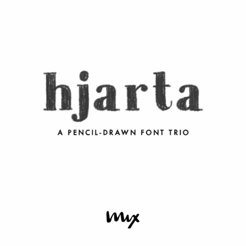 Hjarta - A Pencil Drawn Font Trio cover image.