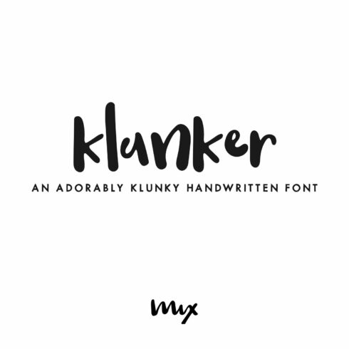 Klunker - A Handwritten Font cover image.