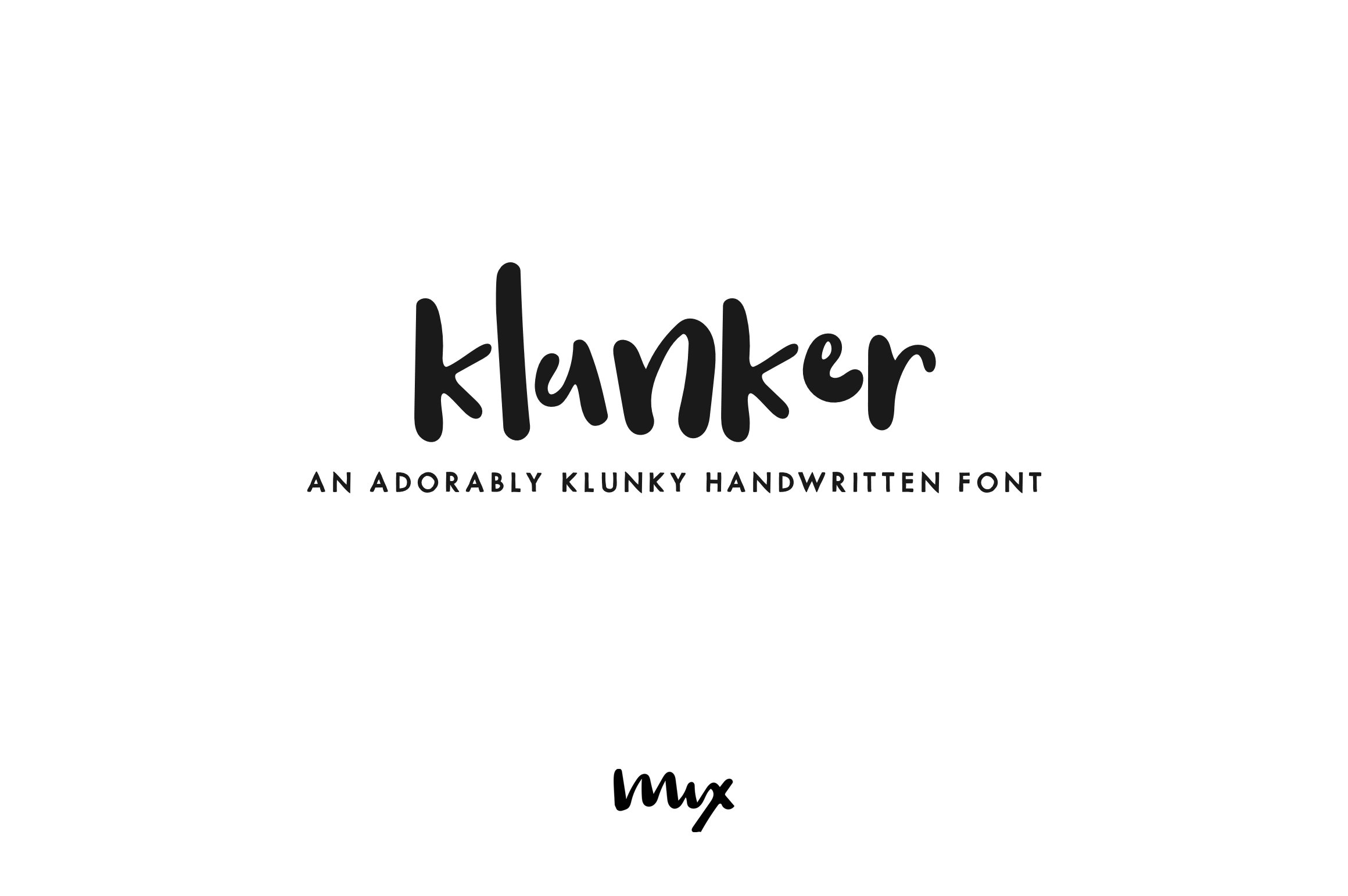 Klunker - A Handwritten Font cover image.