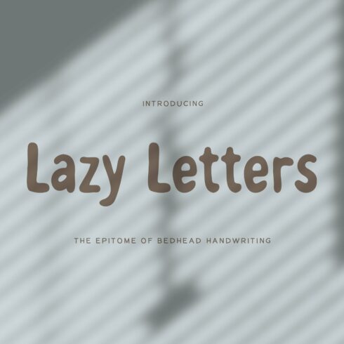 Lazy Letters — Bedhead Handwriting cover image.