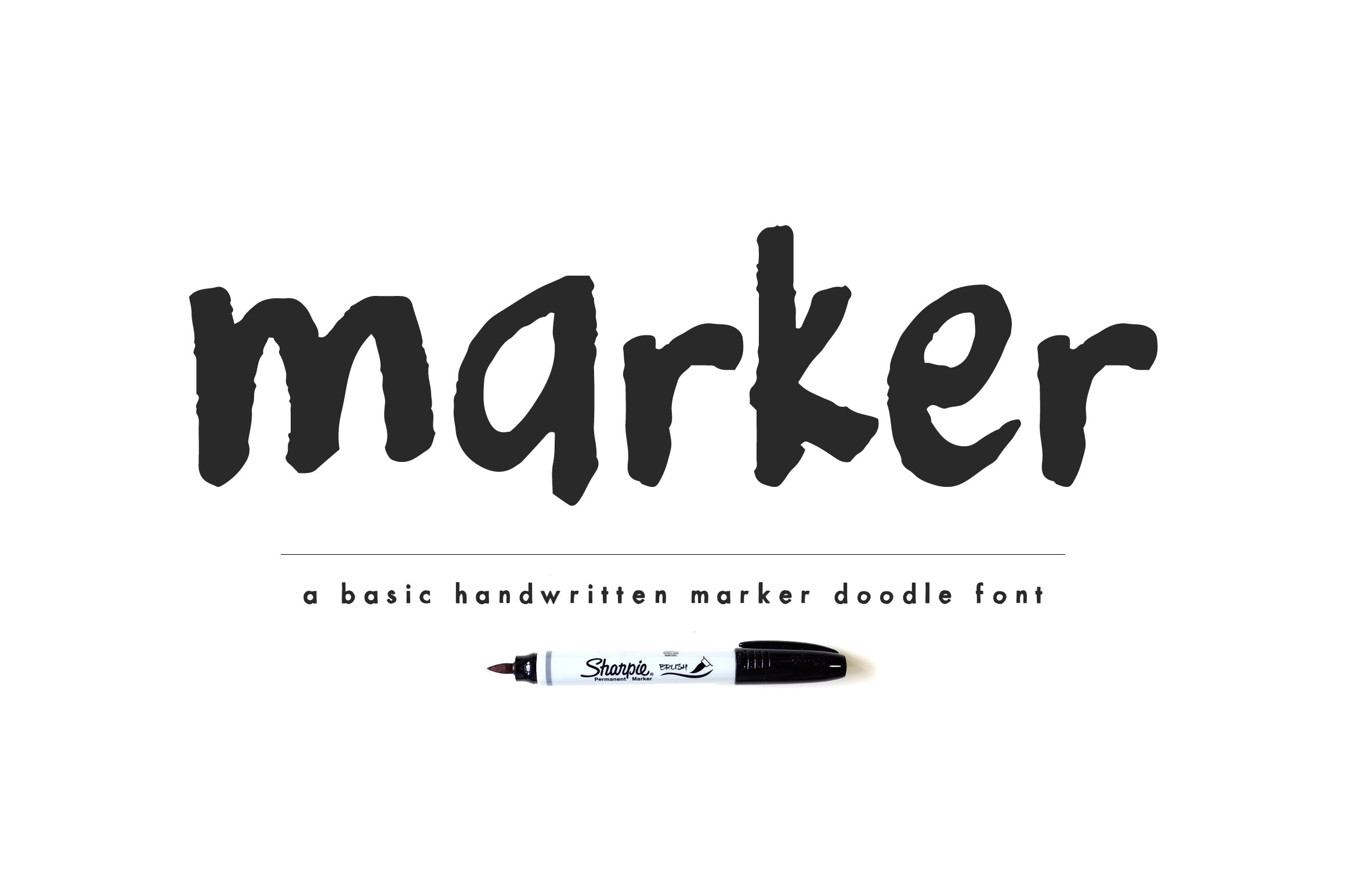 Marker — A Handwritten Doodle Font – MasterBundles