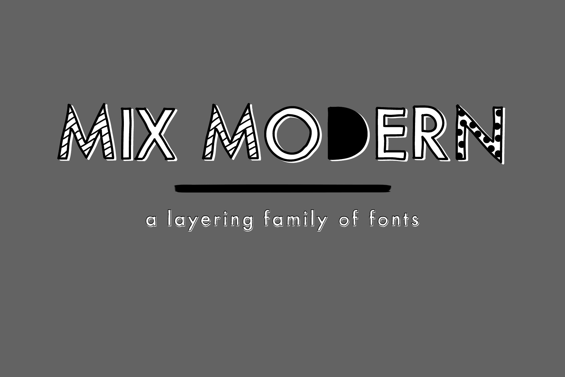 Mix Modern — A Layering Fonts Family cover image.