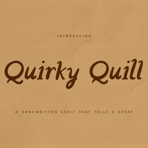 Quirky Quill — A Handwritten Serifcover image.