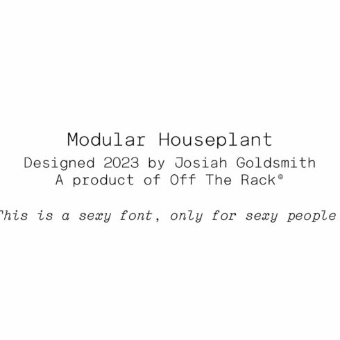 Modular Houseplant - Monospace Font cover image.
