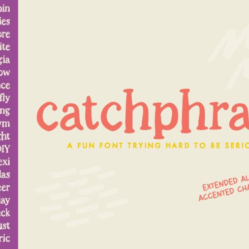 Catchphrase — A Fun Serif cover image.