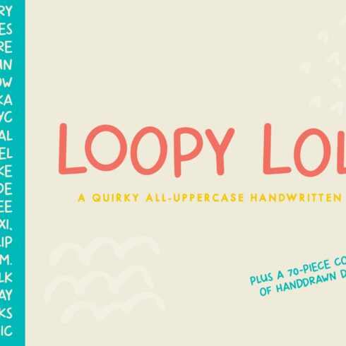 Loopy Lola — A Quirky Uppercase Font cover image.