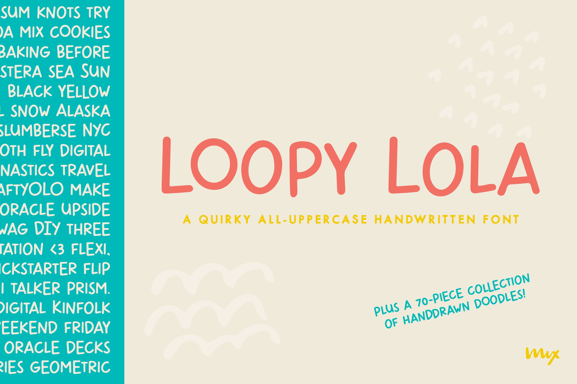 Loopy Lola — A Quirky Uppercase Font cover image.