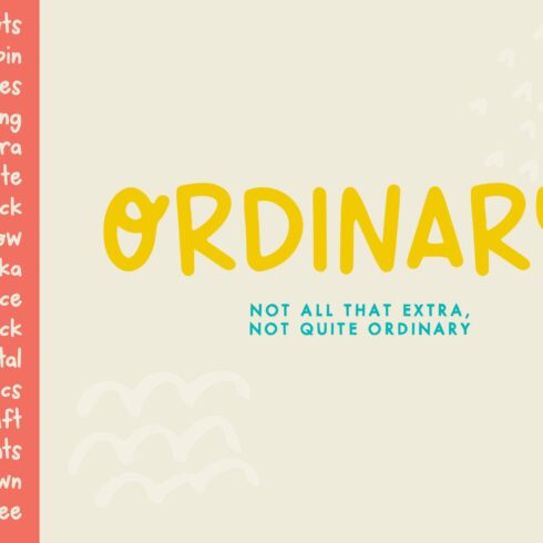 Ordinary — a Handwritten Font cover image.