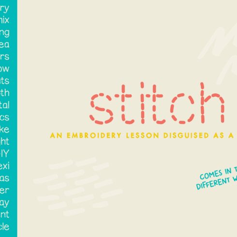 Stitch — An Embroidery Lesson Font cover image.