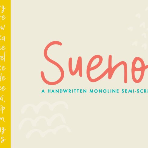 Sueno - A Monoline Semi-script cover image.