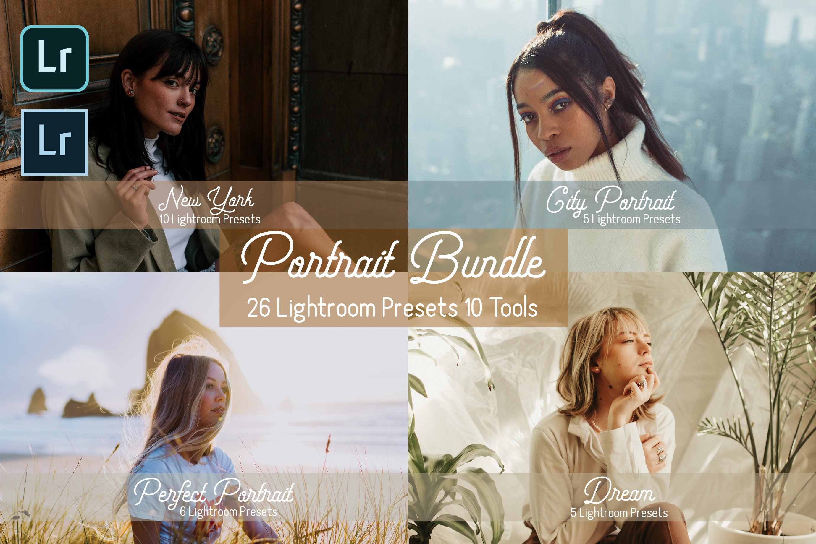 Portrait Bundle Lightroom Presetscover image.