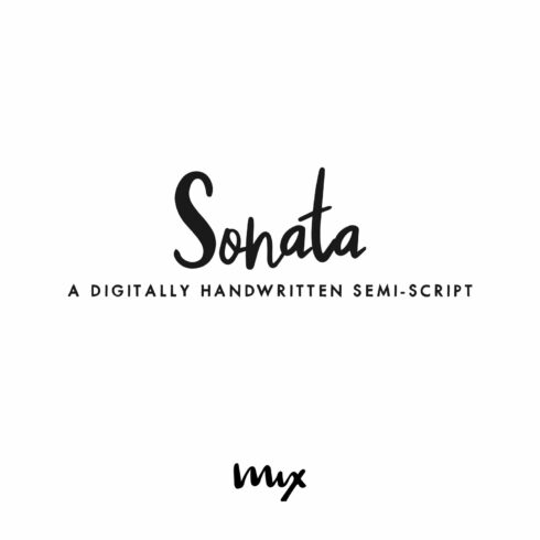 Sonata — A Handwritten Semi-script cover image.