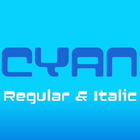Cyan Fun Futuristic Font (2 fonts) cover image.