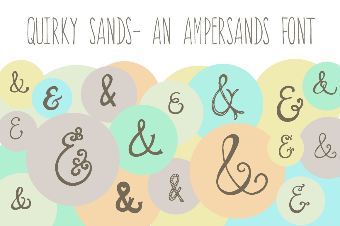 Quirky Sands- An Ampersand Font cover image.