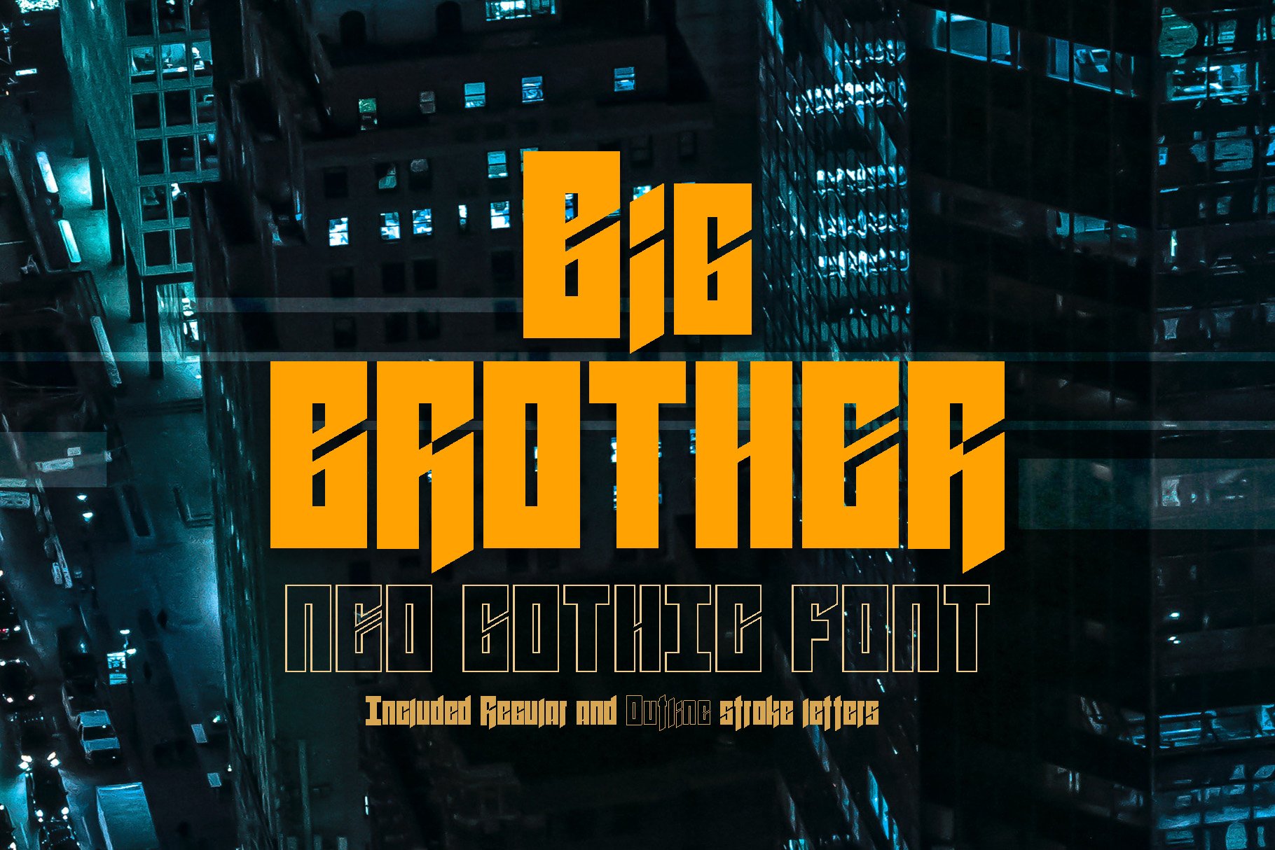 Bigbrother neo gothic font. V 0.2 cover image.
